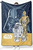 Jay Franco Plush Throw Blanket – Soft & Cozy Fleece Throw for Bedroom & Couch Décor, Official Licensed Product, Multi - Star Wars, 46x60 - Throw Blanket