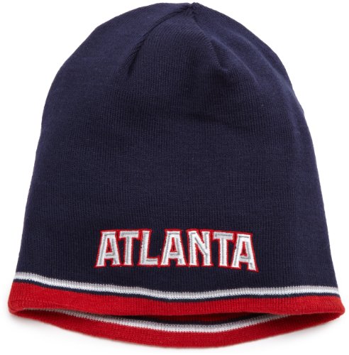 NBA Reversible Knit Hat - Kc35Z, Atlanta Hawks, One Size , Atlanta Hawks , Red/Dark Navy