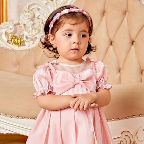 DRESHOW 6 Pack Girls Bow Headbands Glitter Kids Headband Heart Star Hairband for Toddlers Teens, 6 Pack: Mix Set-03 - Image 2