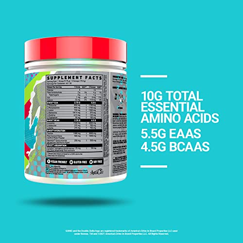 Ghost FG-AMNO-V2-SONIC-CL40 Amino: Essential Amino Acid Supplement, Sonic Cherry Limeade - 40 Servings - Intra-Workout Powder For Hydration & Recovery 4.5G Bcaa & 5.5G Eaa thumb #2
