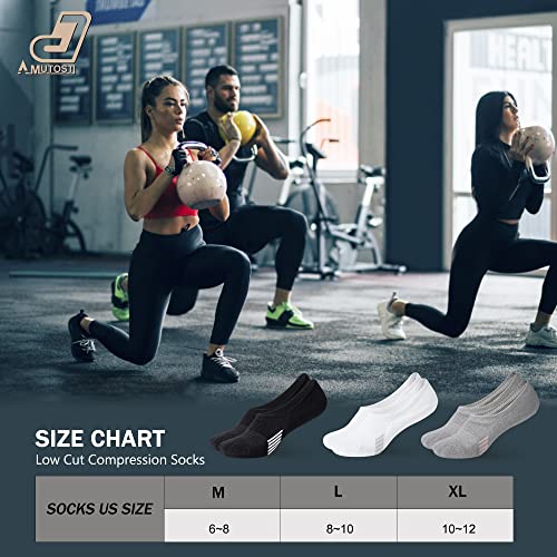 Amutost No Show Socks Womens Athletic Cushion No Slip Low Socks 6-Pairs (S(Us Women Shoes 5-8), Grey2White2Black2) #TOP6