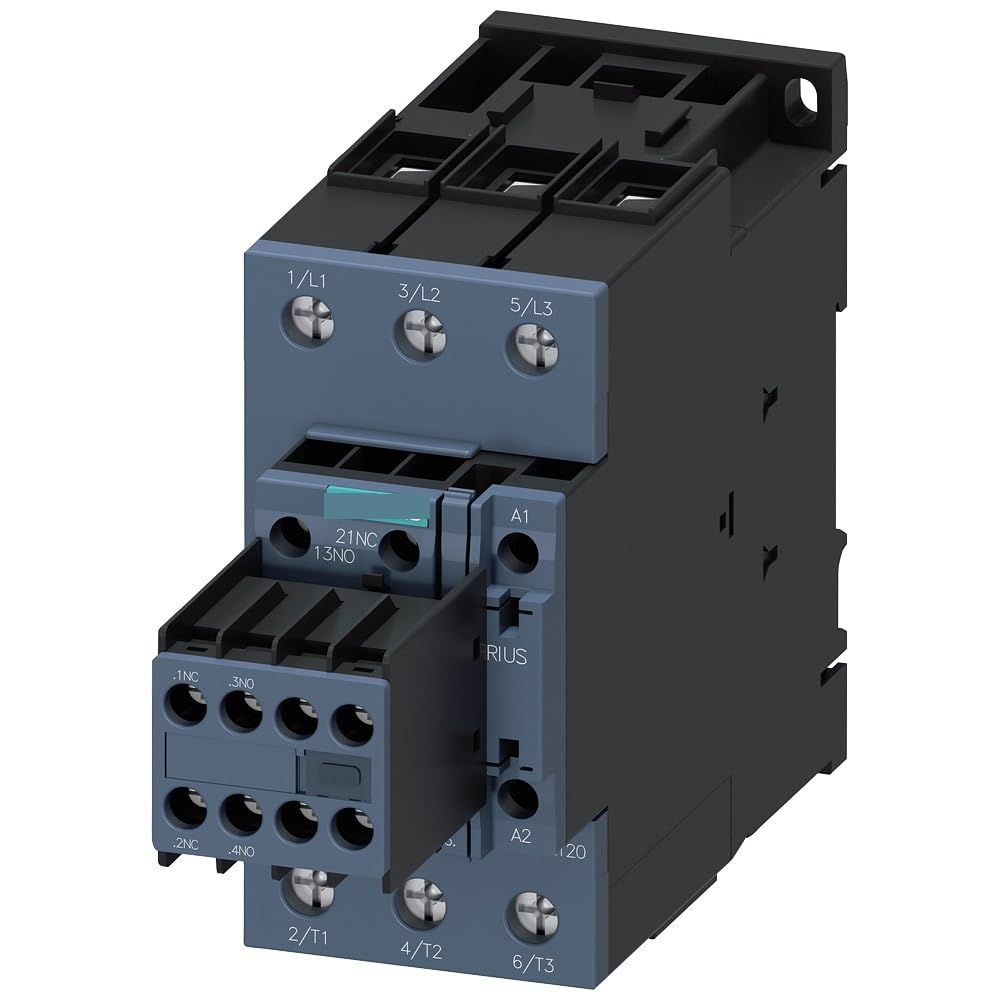 WPOIYHGBY Contactor AC-3 50 A/22 kW/400V 3-Pole 20-33V AC/DC 2NO+2NC Screw Connector 3RT2036-1NB34