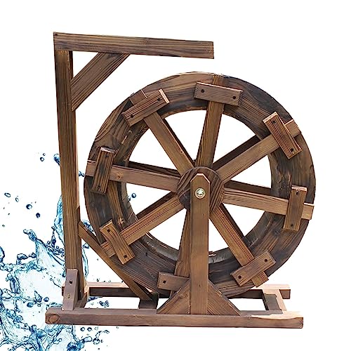 Fontaine en bois de jardin autoportante : élégance extérieure de 50 cm