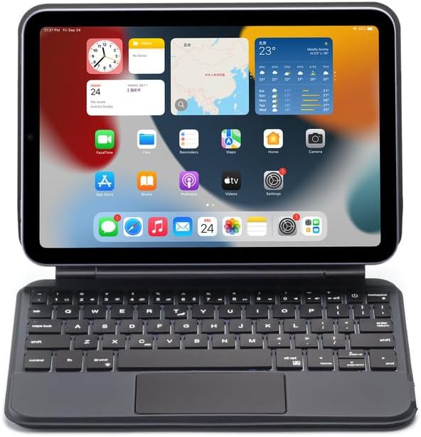 Keyboard Case for iPad mini 7 A17 Pro/Mini 6th Generation Magnetic Keyboard Case Floating Cantilever Stand Multi-Touch Trackpad Backlit Keys