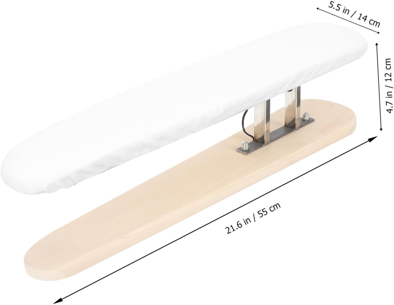 DECHOUS Compact Portable Wood Ironing Board with Thick Stable Support and Smooth White Surface Lightweight Tabletop Ironing Desk for Home Garment Steamer and Tailoring Use