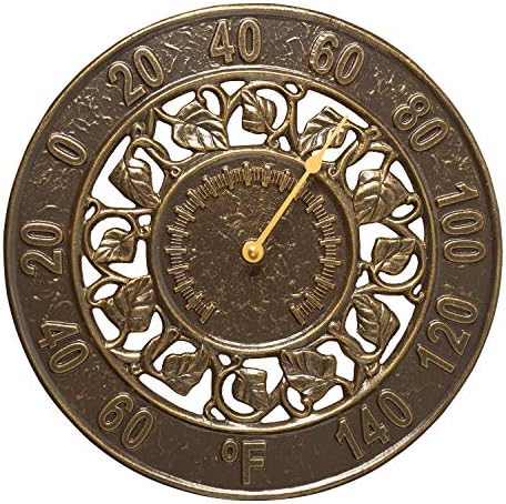 Whitehall Products 1846 Ivy Silhouette Thermometer, French Bronze