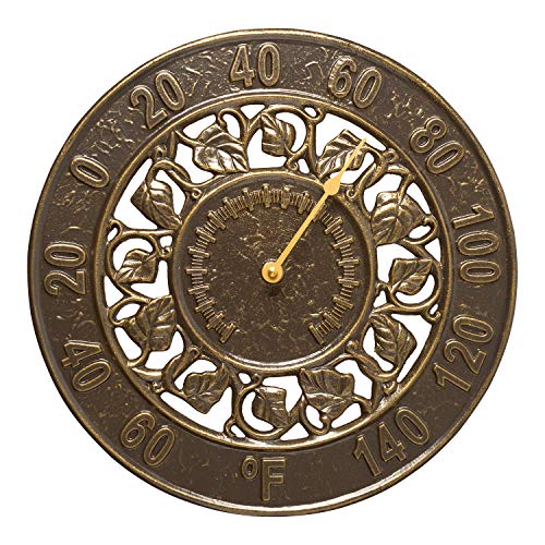 Whitehall Products 1846 Ivy Silhouette Thermometer, French Bronze #TOP3