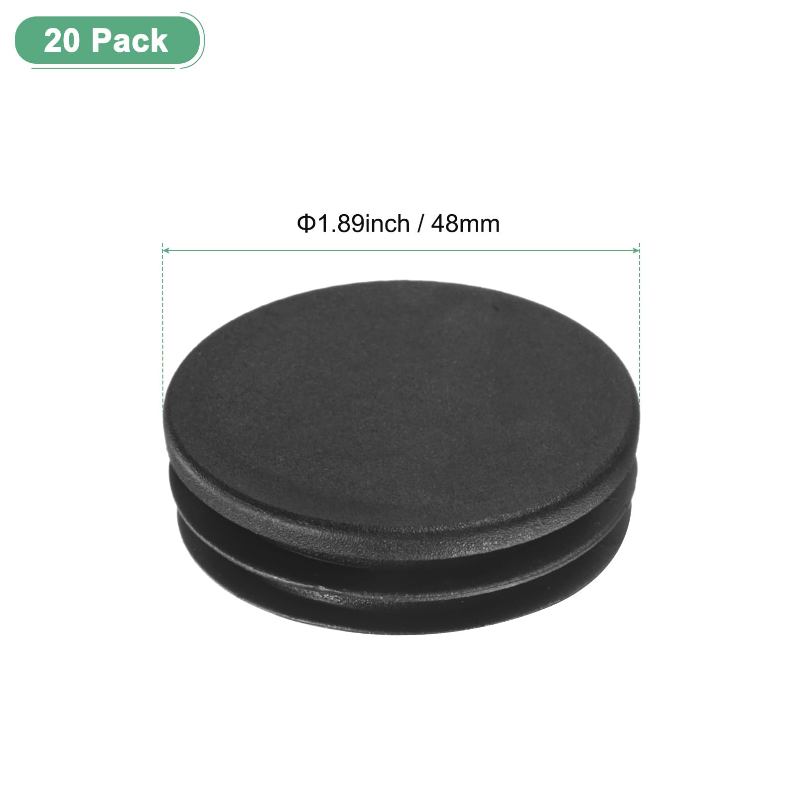 M METERXITY 20-Pack Round Plastic Hole Plugs, 1.89" (48mm) Plastic Tubing End Caps for Patio/Chairs/Fences - Image 3