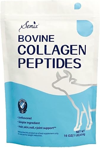 Semix Polvo de péptidos de colágeno Polvo de colágeno hidrolizado de origen natural Apoyo para el cabello, la piel, las uñas y las articulaciones
