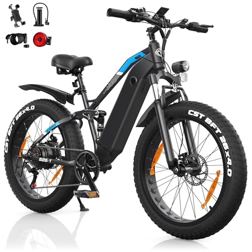 AOIHO Bici Elettrica, 26' × 4.0' Fat Tire Bici Elettrica...