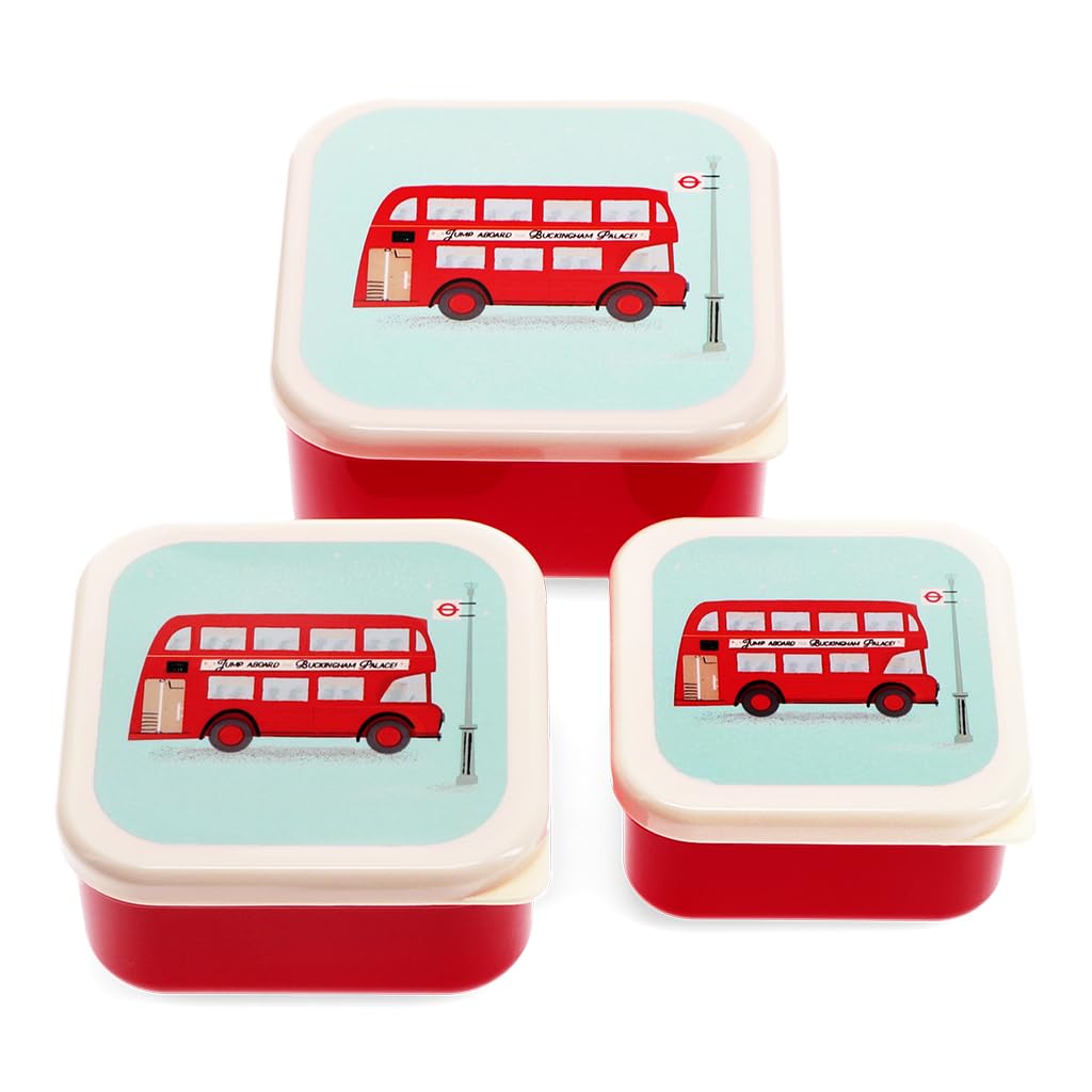 Rex London Tfl Routemaster Bus Snack Boxes (Set Of 3)