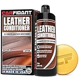 Carfidant Ultimate Leather Conditioner & Restorer - Full Leather Restoration & Conditioning Kit with Applicator Pad for Leather Automotive Interiors, Car Dashboards, Sofas & Purses!- 18oz Kit