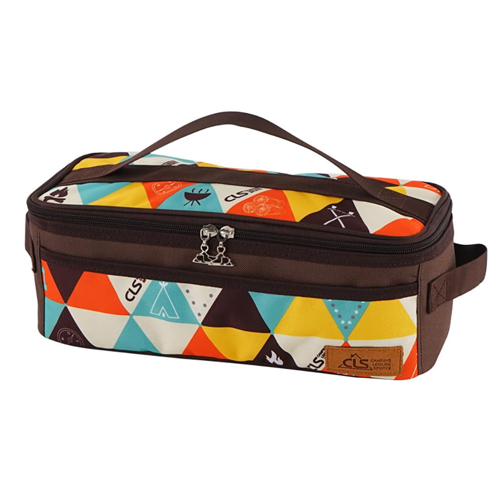 Sac à couverts d'extérieur avec organiseur pour camping, rangement portable de baguettes, cuillère, assiettes et pique-nique avec poignée