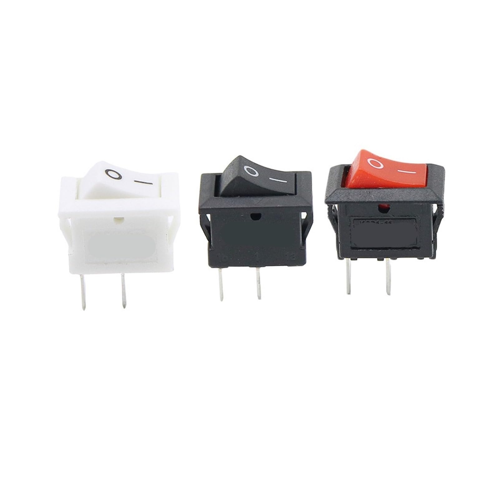 KCD11-101 Interruptor De Botón Pulsador 3A/250V 10 * 15 Mm 2 Pin ON/Off SPST Basculante(10pcs Black)