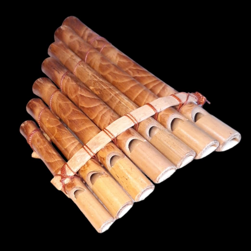 Flûte de Pan en Bambou Instrument de musique Bois Artisanal Panpipes Bamboo Flauta panflute