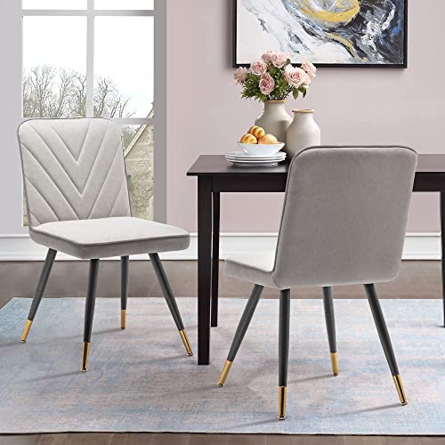 Alish Dining Chairs, Mid Century Modern Dining Chairs Set Of 2 Dining Room Chairs Upholstered Dining Chairs With Metal Legs Desk Chairs Side Chair For Kitchen, Living Room #TOP4