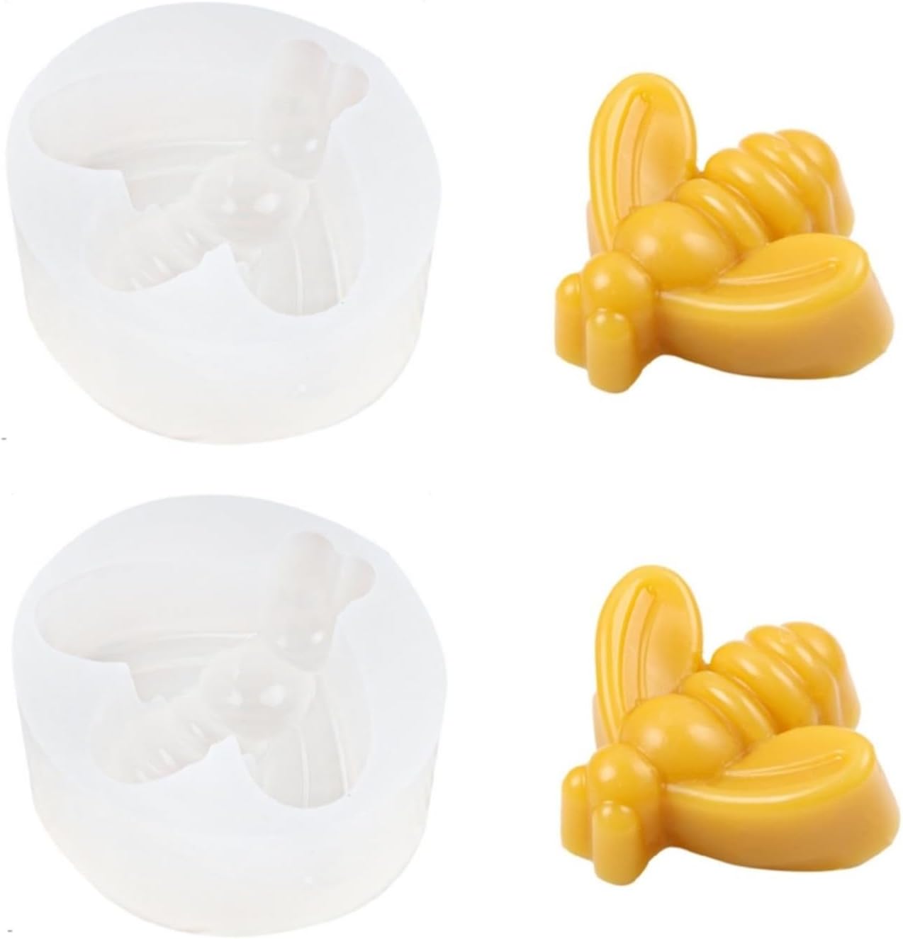 【2pcs】3D Bee Candle Candle Silicone Mold