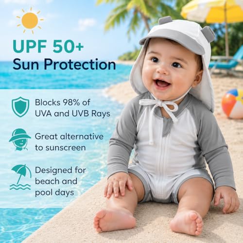 Image of Cuddle Club One-Piece Sunzies Swimsuit UPF 50+ Sun Protective Sunsuit