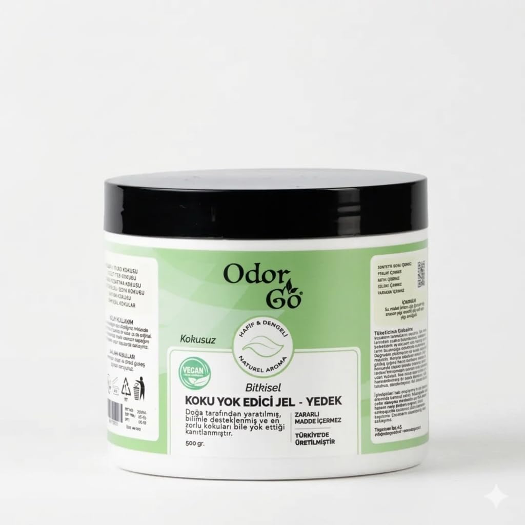 ODORGO Jel Yedeği 500g – Koku Yok Edici Jel Kabı İçin Ekonomik Yedek Dolum – Bitkisel, Vegan