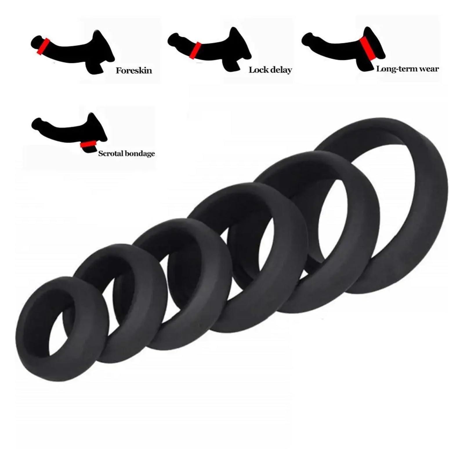 Anneau De Pénis Retardateur - ABS - Pour Hommes - Neuf - Accessoire D'intimité