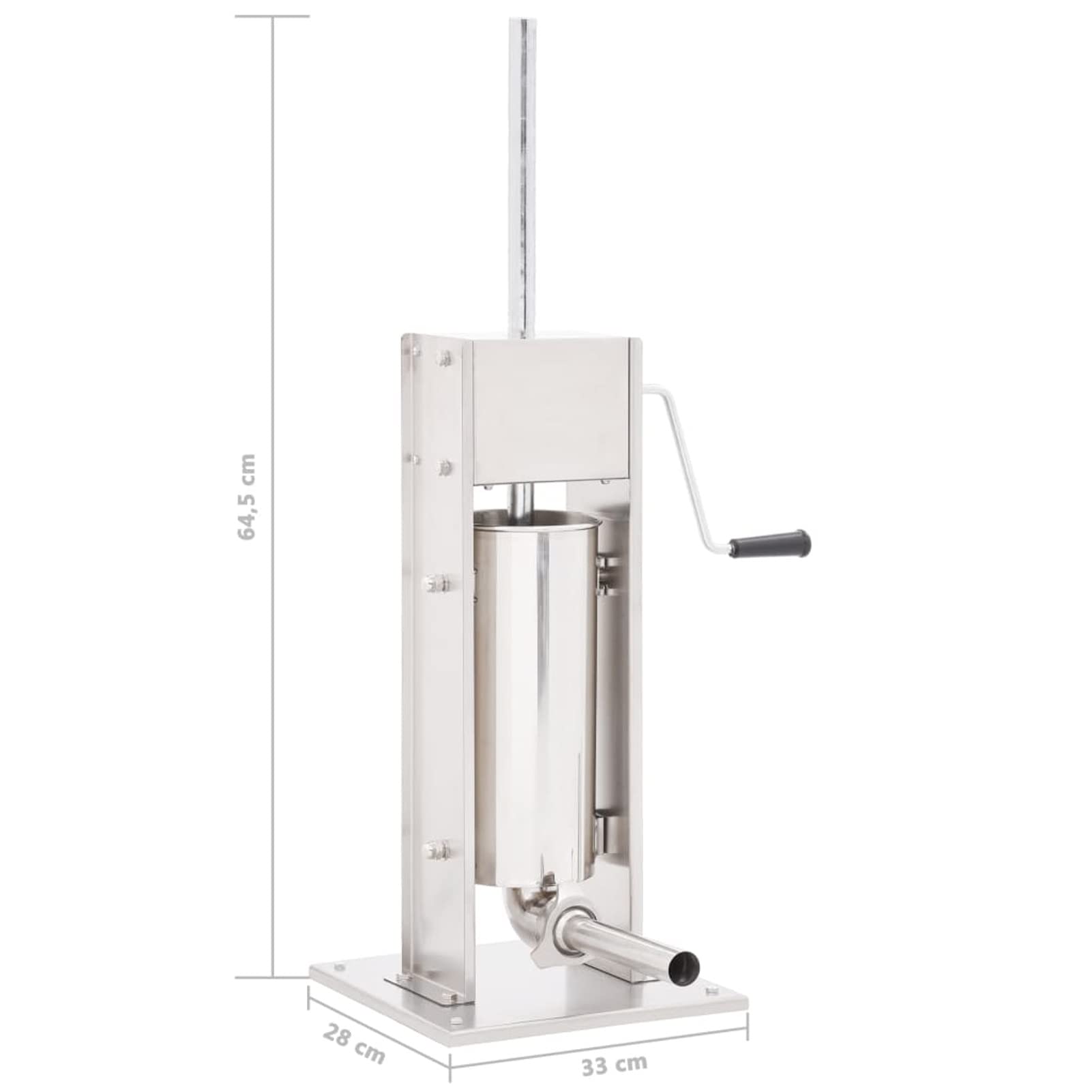 BaraSh Embutidora Manual de Acero Inoxidable Plateado 5 L Churreras Acero Inoxidable