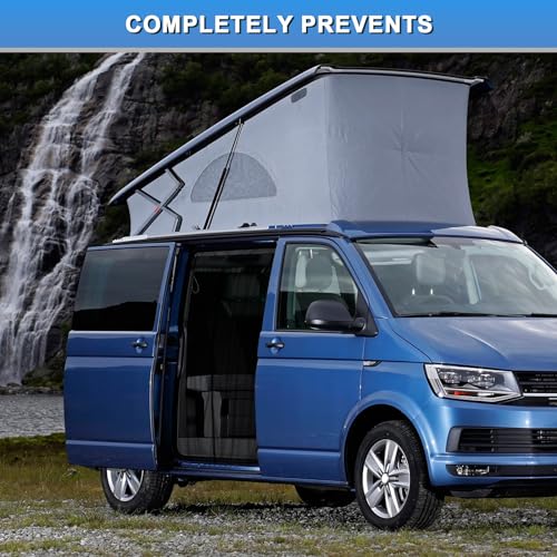 Miniatura 6 de Zwparts Mosquitera Magnética Personalizada Para Vw T6 Para Puerta Corrediza, Mosquitera Para Furgoneta Para Puerta Corrediza, Mosquitera Con Cremallera En Puerta Central