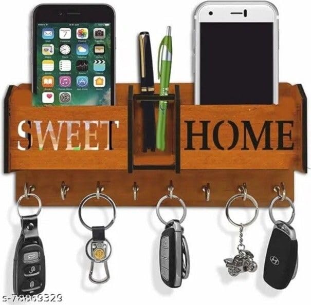 Wood Key Holder (7 Hooks)_SW2 – Sweet Home 2BROWNN1_