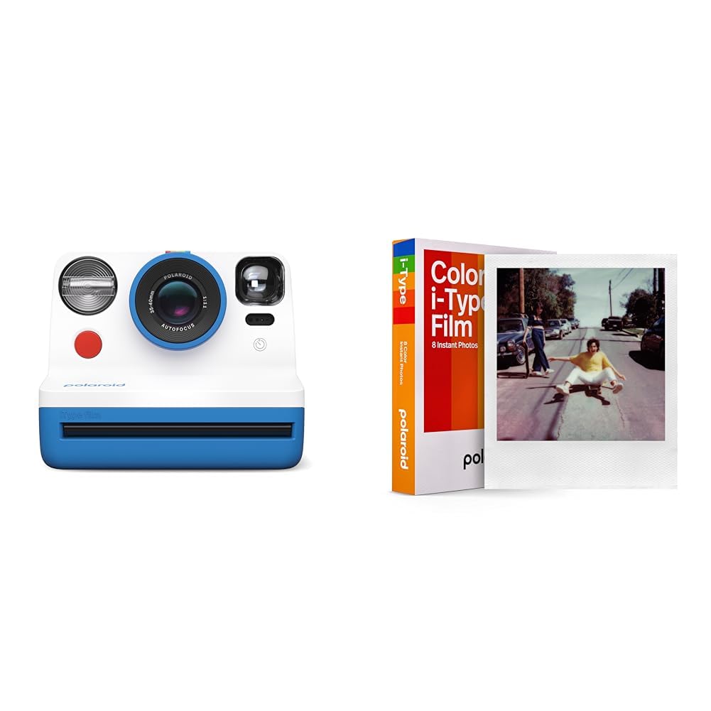 Polaroid Now Gen 2 Fotocamera Istantanea - Azzurro & Pellicola Istantanea Colore per i-Type - 6000