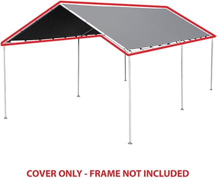 King Canopy Silver Replacement Tarp, fits 10-Ft 8-in by 20-Ft A-Frame