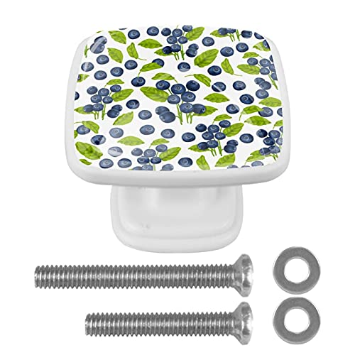 Blueberry Boutons de tiroir carrés sans couture pour porte de placard de cuisine