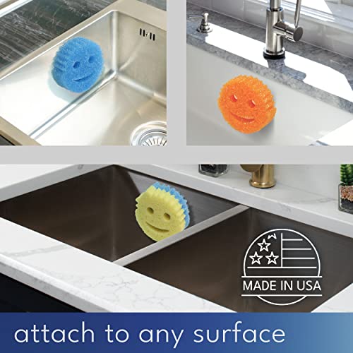 Storage Theory Suction Cup Sponge Holder - White Bathroom And Kitchen Sink Organizer For Round Sponges - No Sponges Included - 1 Pack #TOP2