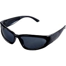 Gvhntk Y2K Wrap Around Sunglasses for Women Men Street Oval Fashion Sport Trendy Shades Sun Glasses