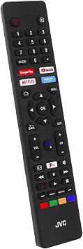 Original RM-C3250 Remote with Google Play, NetFlix, PrimeVideo, Youtube Button Compatible for JVC Voice Smart TV LT-32CA690 LT-32CA790 LT-40CA790 LT-40CA890 LT-43CA790 LT-43CA890 LT-55CA890 LT-50CA890 LT-58CA810 LT-65CA890