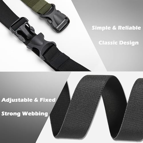 Nylon Belts 3.8cm Military Tactical Slide Plastic Buckle Belt Adjustable No Holes Canvas Web Belt Outdoor for Men3