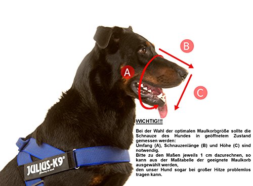 Julius-K9, 17112-L, Maulkorb für Rotti Hündin, Staffordshier Terrier