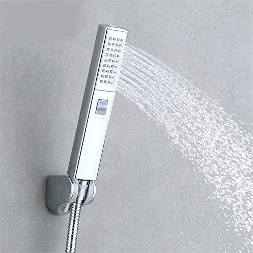 Pommeau de douche carrée haut de gamme avec tuyau 1,5m et support pour une salle de bain moderne