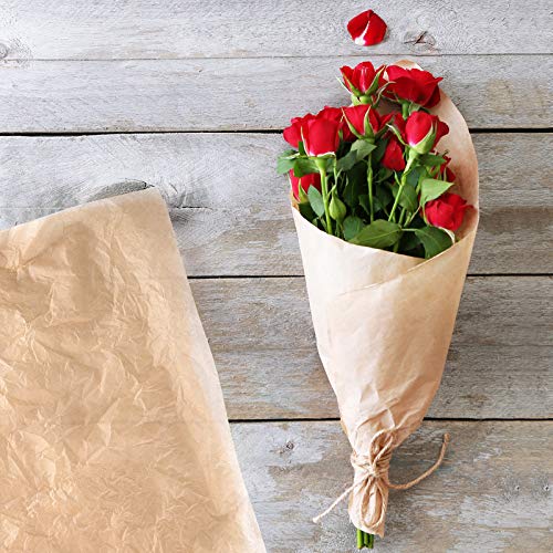 Chrorine 60 Sheets Kraft Tissue Paper Bulk Brown Wrapping Paper Art Paper Crafts For Diy Project Birthday Holiday Crafts Decor #TOP1