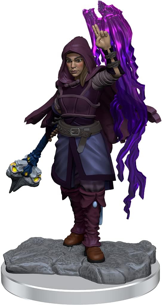 WizKids D&D Nolzur's Marvelous Miniatures: Half-Elf Warlock Unpainted Dungeons and Dragons Miniatures