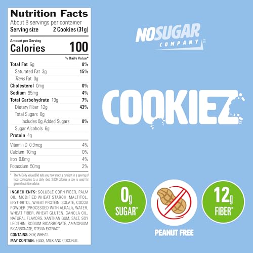 *NEW* No Sugar Sandwich Cookiez - Keto Food, Sugar Free Treats, Healthy Snack Foods, Diabetic Friendly, Ketogenic Products (240g)