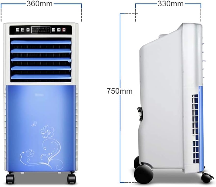 Evaporative Coolers Portable Air Conditioning Unit Cooler with Remote Control and Purifier Humidifier 3 Fan Speeds with Oscillation Function for Home Or Office Use