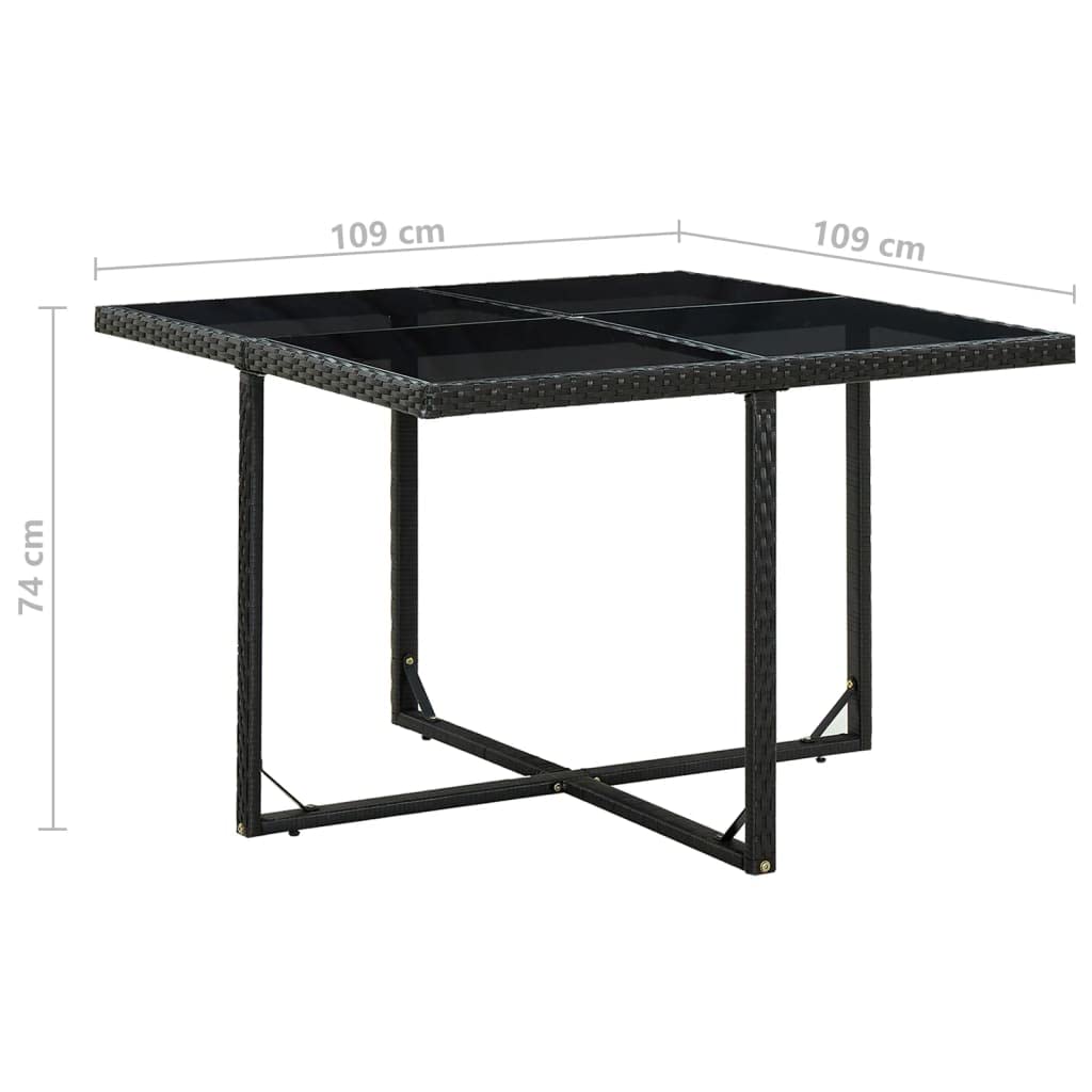 vidaXL Salon de Jardin Encastrable 5 pcs avec Coussins Mobilier de Jardin Mobilier de Patio Mobilier de Terrasse Mobilier d'Extérieur Résine Tressée Noir