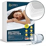 Wasserundurchlässige, atmungsaktive Matratzen-Unterlage aus 100% Baumwolle. Die weiche Matratzenauflage schützt deine Matratze vor Flüssigkeiten, Schweiß, Inkontinenz, Anti-Milben-Schutz und Flecken.