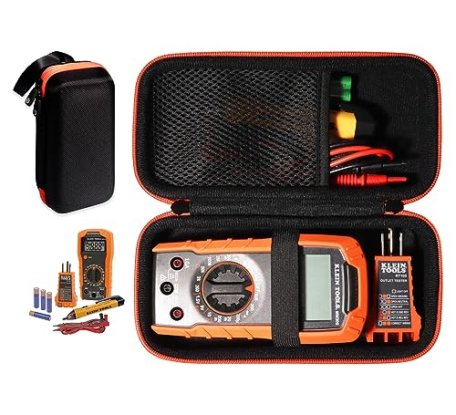 getgear Electrical Test Kit Case for Klein Tools 69149P Electrical Test Kit with Digital Multimeter, Noncontact Voltage Tester and Electrical Outlet Tester, Leads and Batteries