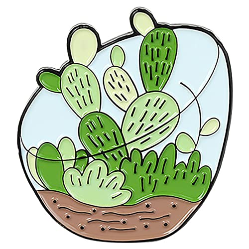 Image of Blouse Clips For Back Cactus Brooch Plant Brooch Aloe Vera Brooch Badge Potted Plant Pin Lapel Pin,Green 3