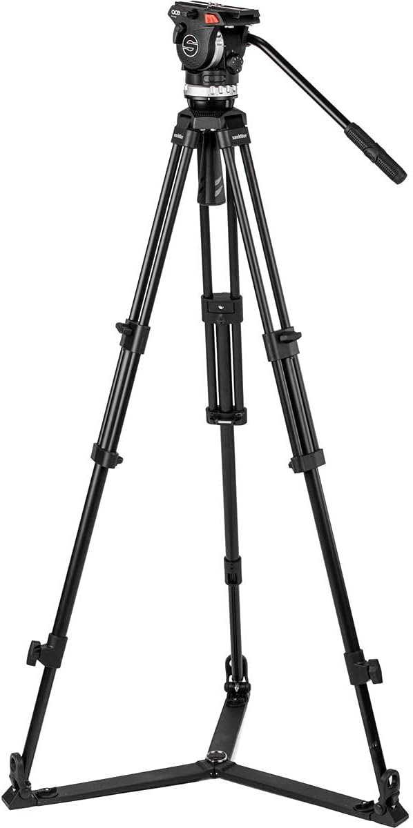 Ace XL 75mm Fluid Head with 75/2 3-Section Aluminum Tripod and Ground Spreader