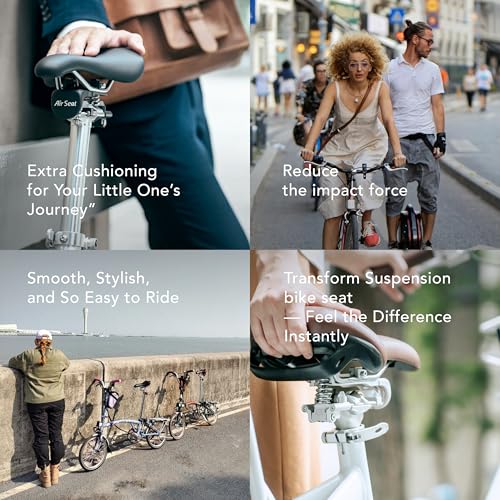 Image of Comfortable seat Full-Floating Saddle Suspension for Bicycle roadbike ebike The Ultimate Solution to The Saddle Sore! (Black, Extra Small)
