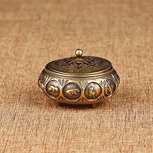 Miniatura 2 de Mini Copper Antique Bronze Chinese 12 Animals Incense Burner Decorations Pure Copper Hollow Home Censer Sandalwood Censer Holder - huMiniCop#224582