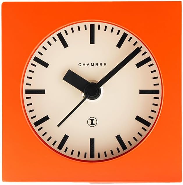 Desk Clock Japanese Handcrafted Solid Wood Clock Silent Non-Ticking Battery Operated Modern Decorative for Living Room Bedroom Office Block Desk Clock CH-069 (Black)