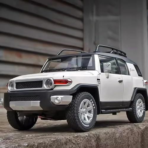 Image of 1:24 Toyota Fj Land Cruiser Toy Car Diecast Metal Car Light Sound Pull Back Openable Door Cars for Kids