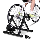 HCY Bike Stand Bike Trainer Stand for Indoor Riding Stationary Exercise for Road & Mountain Bikes with 5 Variable Speed Level